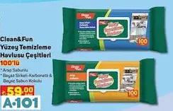 CLEAN&FUN YÜZEY TEMİZLEME HAVLUSU CLEAN&FUN YÜZEY TEMİZLEME HAVLUSU